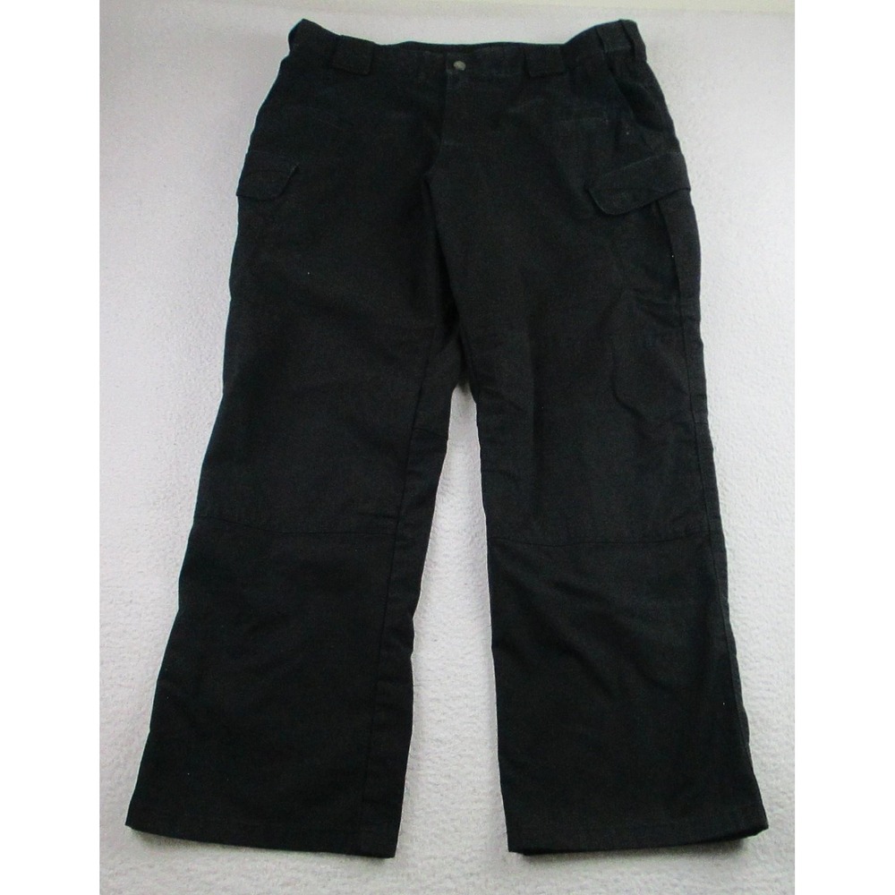 5.11 Tactical Pants Mens 38x30 Black Ripstop Cargo Work‎ Utility Zip Fly Field